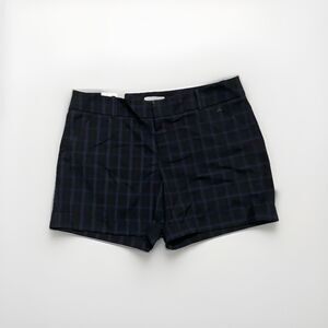 Calvin Klein Women's Plaid  Shorts ,Navy & Wine , Size 14
